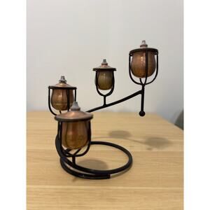 Four-Arm Candelabra Oil Lamp VINTAGE